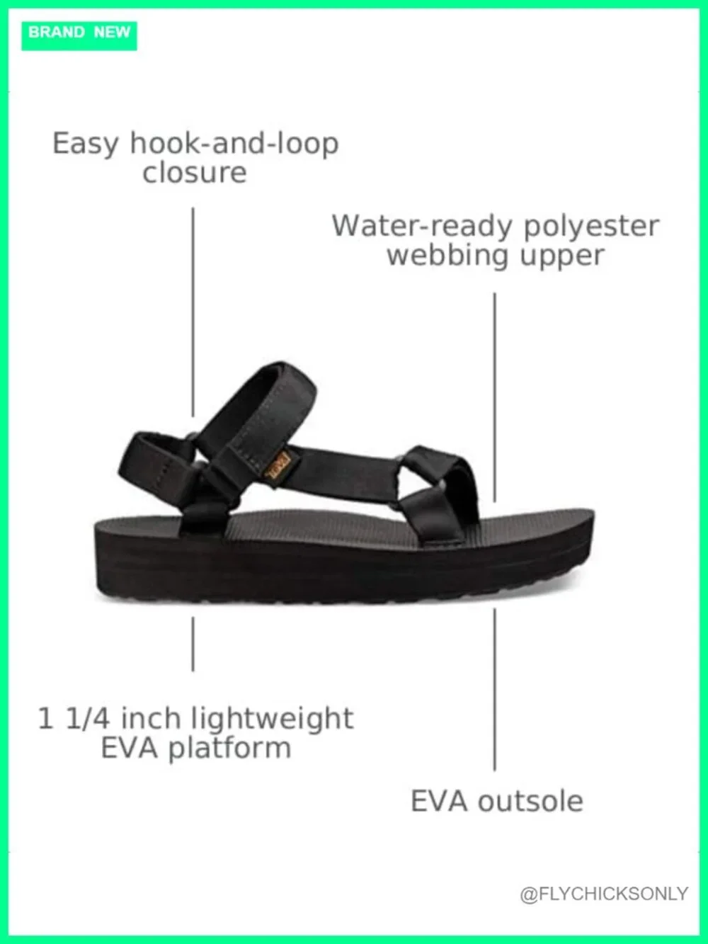 Teva Original Universal Sandals with Midform Platform EVA Webbing